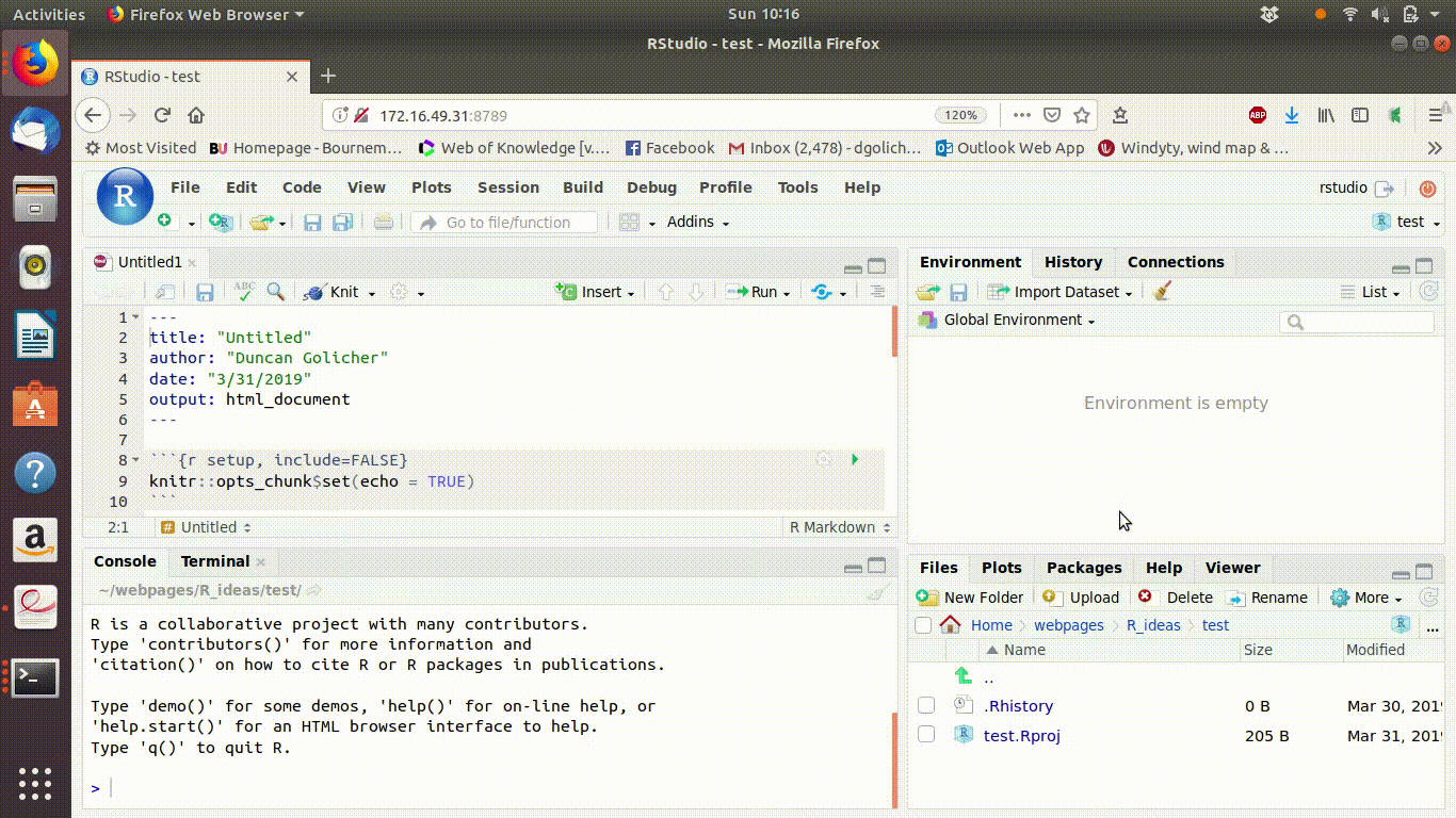 Animated gif tour of the Rstudio interface.