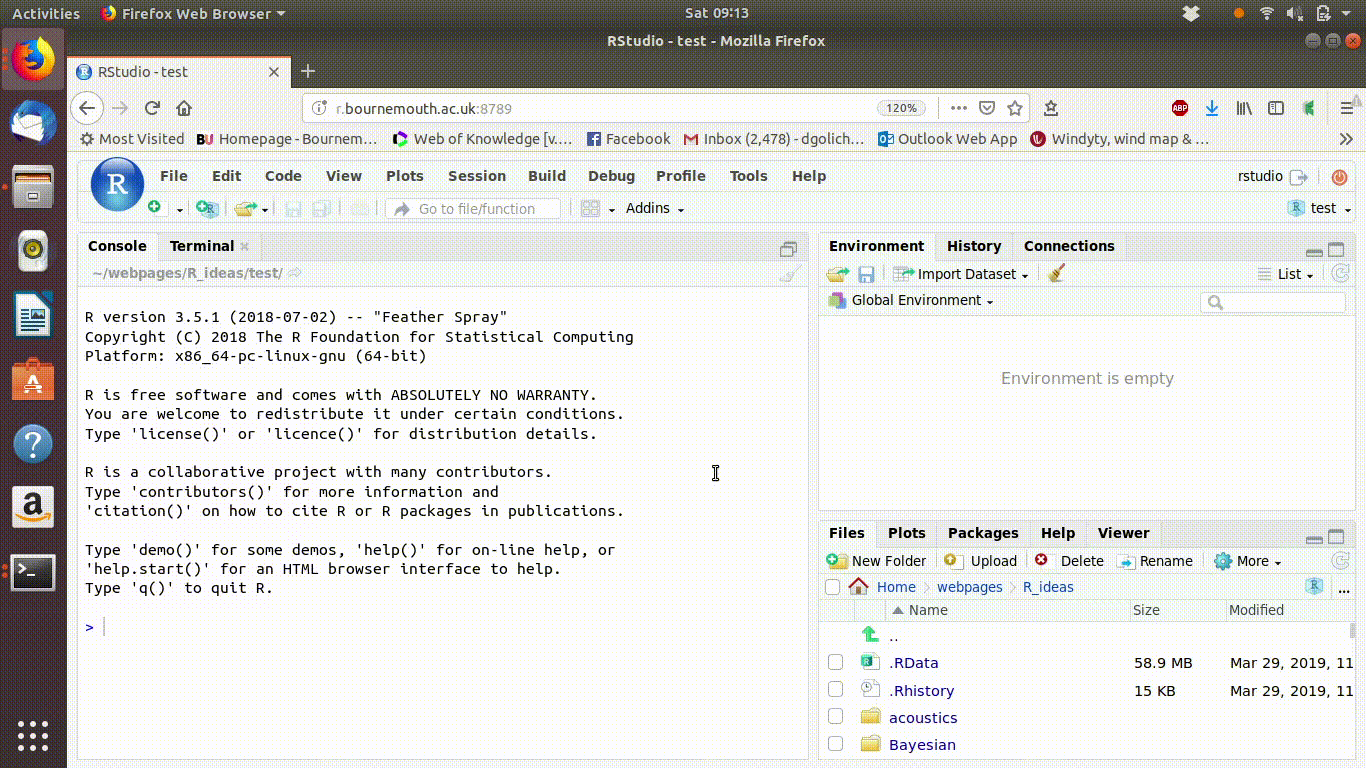 Animated gif showing the steps taken when opening a new project. (Note the gif will be static in a PDF version of this document)