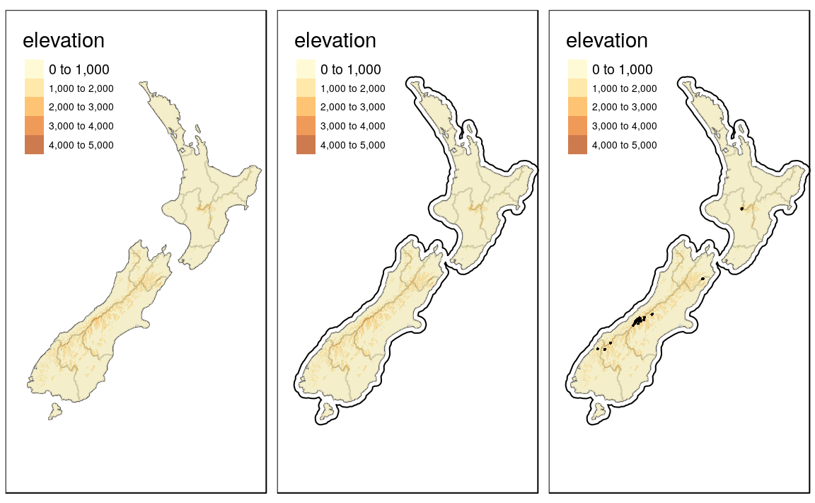 Maps with additional layers added to the final map of Figure 8.1.